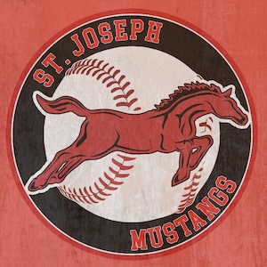 St Joseph Mustangs Baseball Team Logo